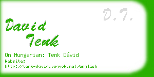 david tenk business card